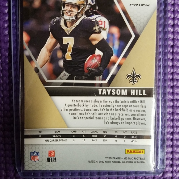 2020 mosiac taysom hill gold refractor NFL card - Picture 2 of 4